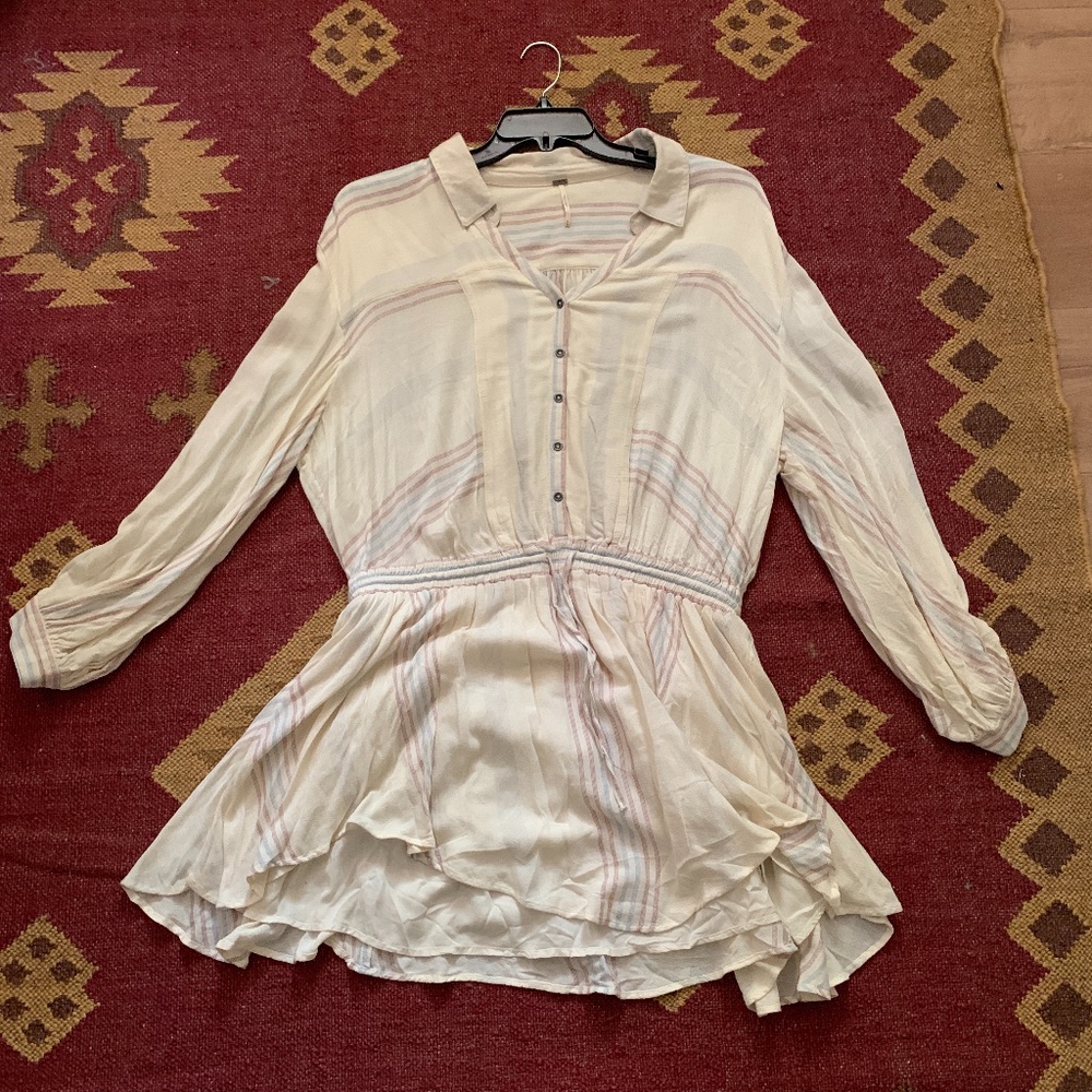 Nautical Free People Oversized Collared Dress